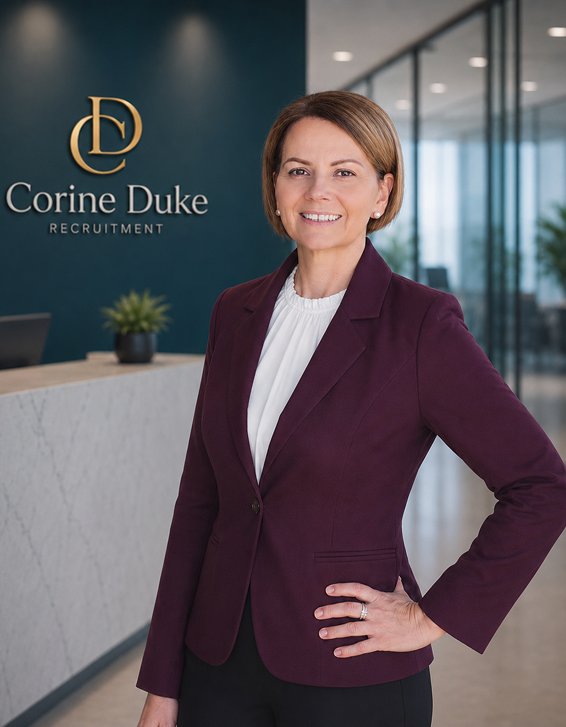 Corine Duke Office with Team Member